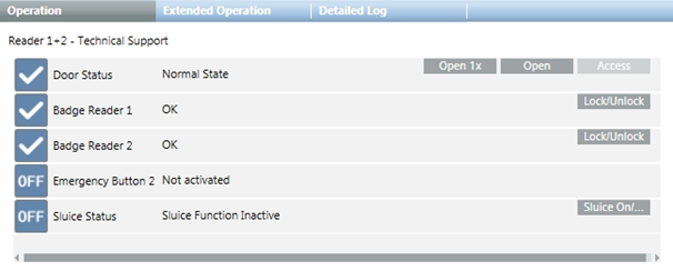 Commands Available in the Operation Tab