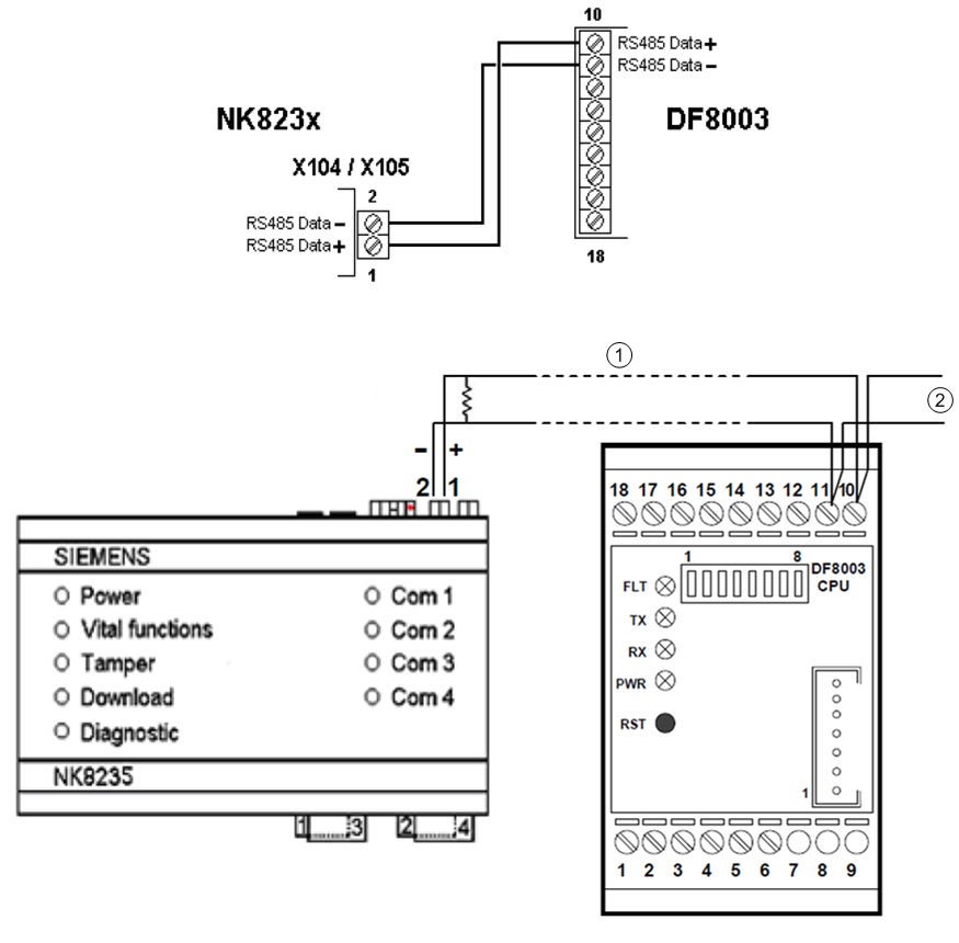 NK823x-DF8003 RS485 Connection