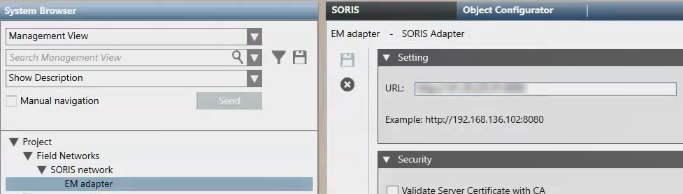 Enlighted Adapter URL Configuration