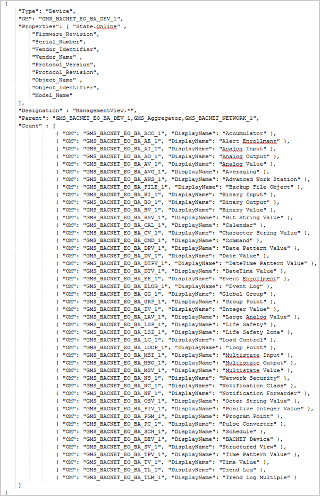 3rd Party BACnet EM Device Section