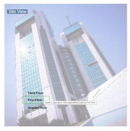 Overview page: Double-click one of the floors to display the corresponding floor map